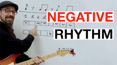 negative rhythm guitar