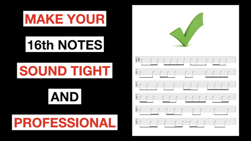 Close-up of right-hand motion for mastering 16th-note rhythm on guitar